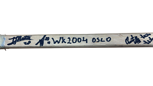 Stick Jacco Landman WK 2004 Oslo | Gesigneerd door het hele Nedelandse team