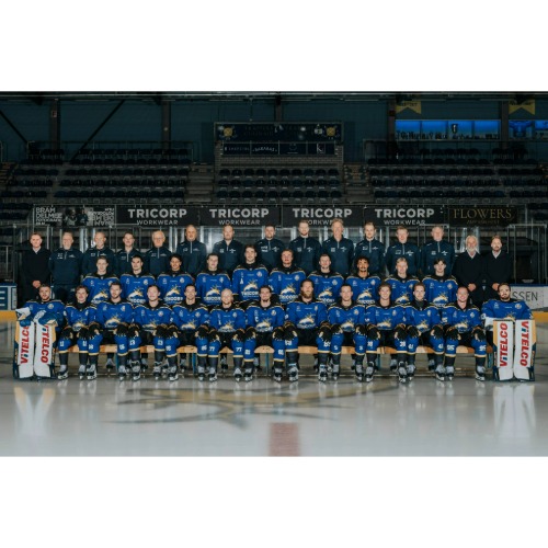 Ingelijste teamfoto Tilburg Trappers 2025 - 2026