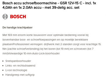 Bosch Accu schroefboormachine 